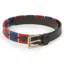 Aubrion Drover Skinny Polo Belt - Red/Navy